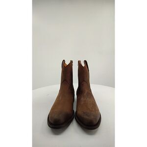 Quince Men Crafted Leather Western Zip Boot Dark Chocolate Shoes 10